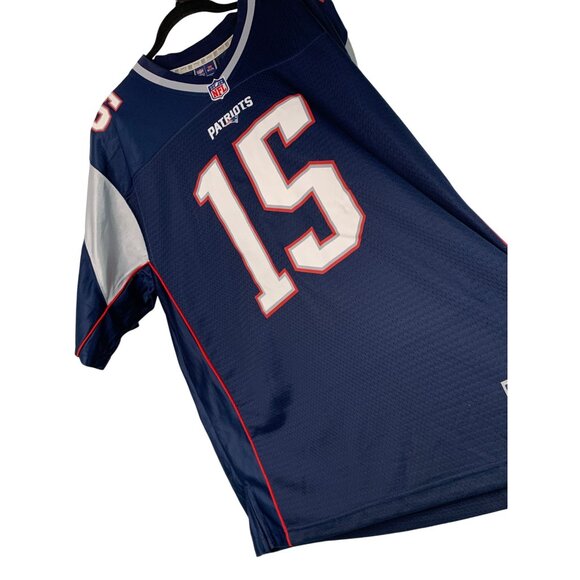 NFL Pro Line Patriots NKeal Harry #15 Jersey XL Blue/White 100% Polyester 7640 - Picture 1 of 9